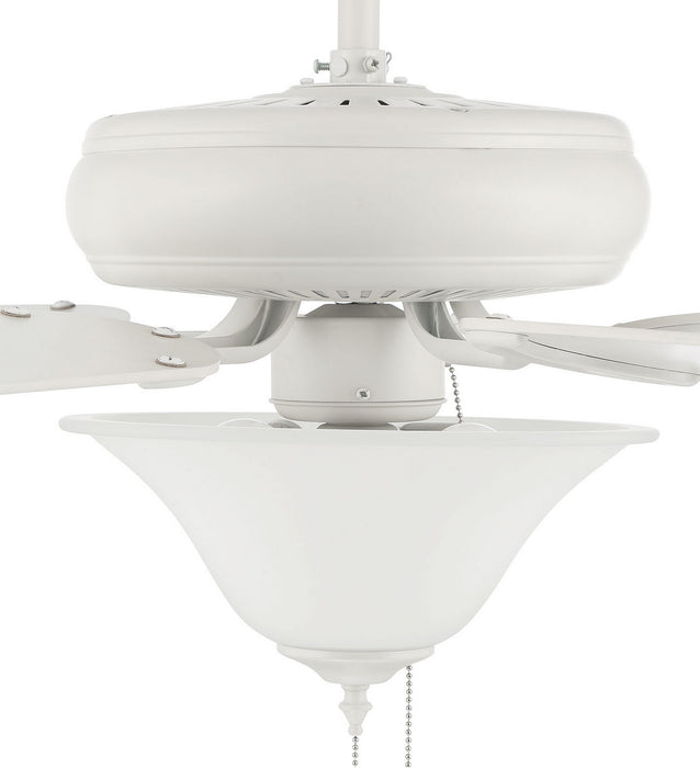 52``Ceiling Fan from the Decorator`s Choice 3 Light Kit collection in Matte White finish