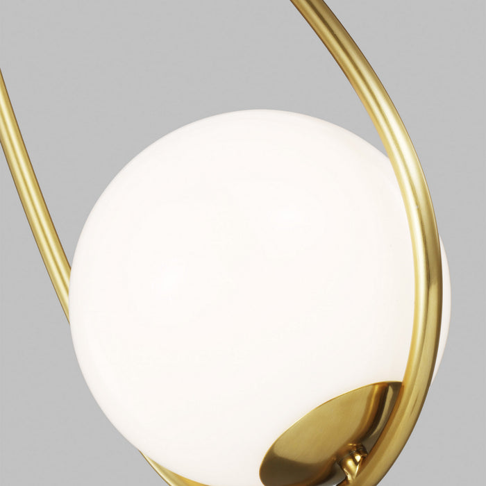 One Light Pendant from the Galassia collection in Burnished Brass finish