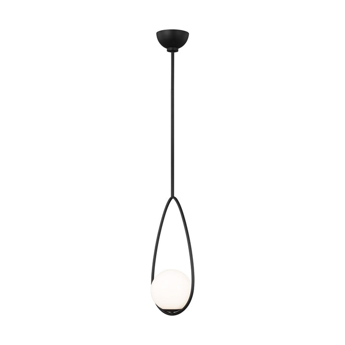 One Light Pendant from the Galassia collection in Midnight Black finish