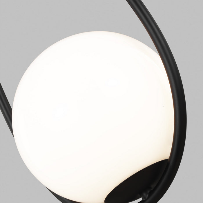 One Light Pendant from the Galassia collection in Midnight Black finish