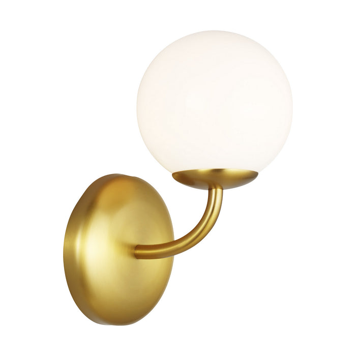 One Light Vanity from the Galassia collection in Burnished Brass finish