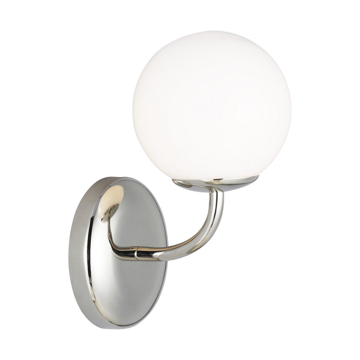 One Light Vanity from the Galassia collection in Polished Nickel finish