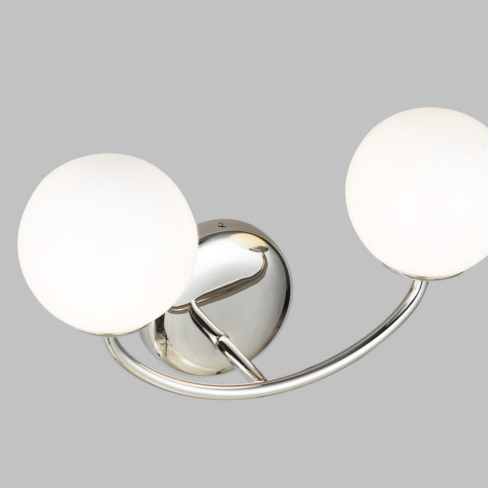 Two Light Vanity from the Galassia collection in Polished Nickel finish