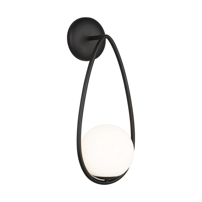 One Light Wall Sconce from the Galassia collection in Midnight Black finish