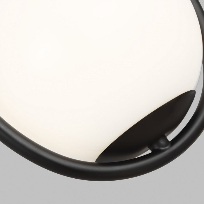 One Light Wall Sconce from the Galassia collection in Midnight Black finish