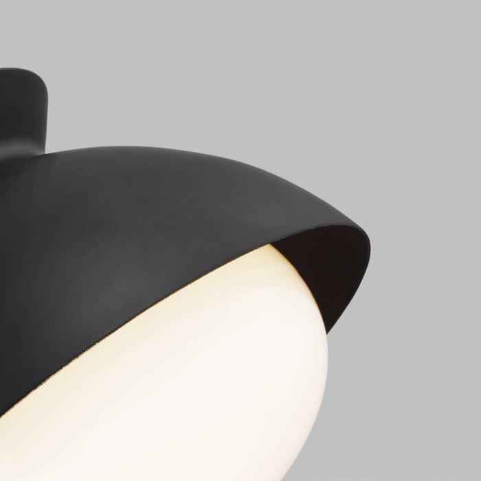 One Light Flush Mount from the Lucerne collection in Midnight Black finish