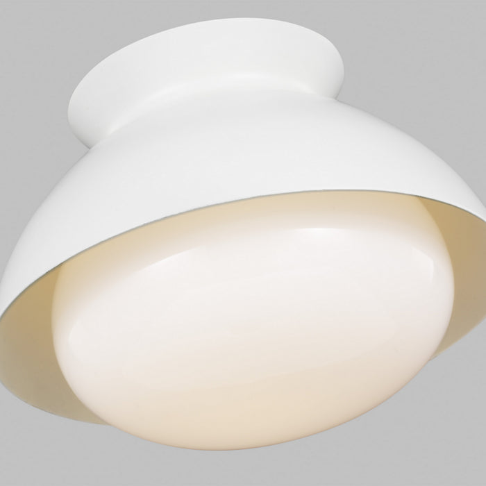 One Light Flush Mount from the Lucerne collection in Matte White finish