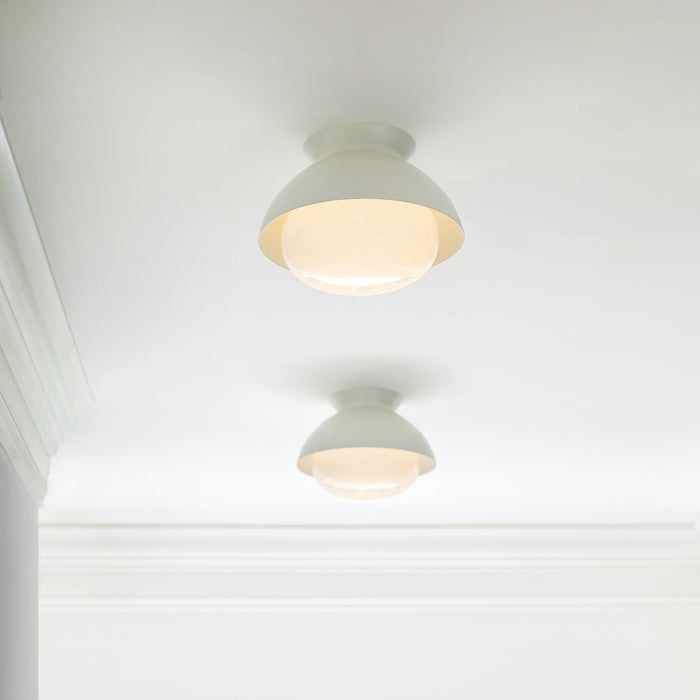 One Light Flush Mount from the Lucerne collection in Matte White finish