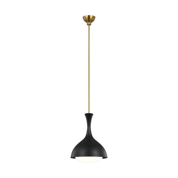 One Light Pendant from the Lucerne collection in Burnished Brass finish