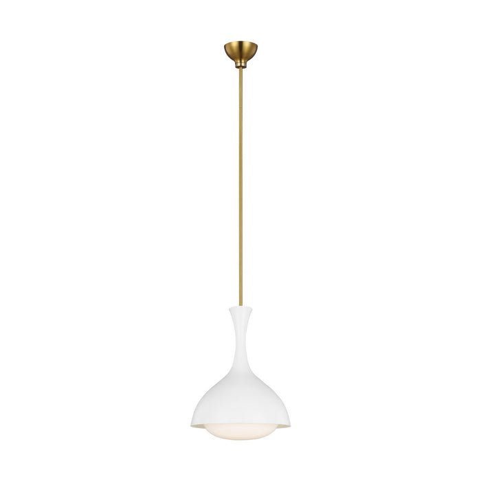 One Light Pendant from the Lucerne collection in Burnished Brass finish