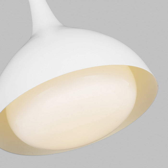 One Light Pendant from the Lucerne collection in Burnished Brass finish