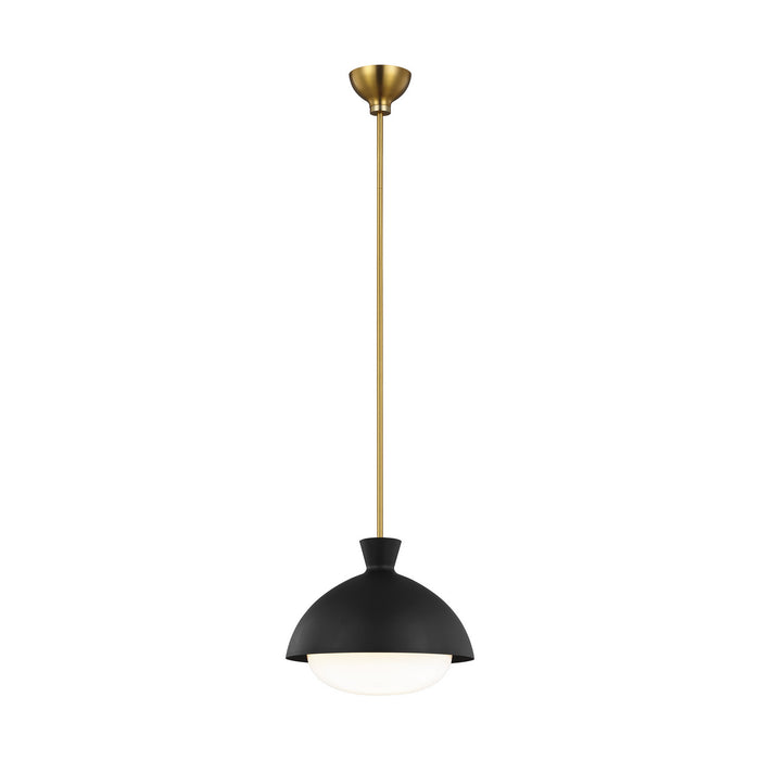 One Light Pendant from the Lucerne collection in Burnished Brass finish