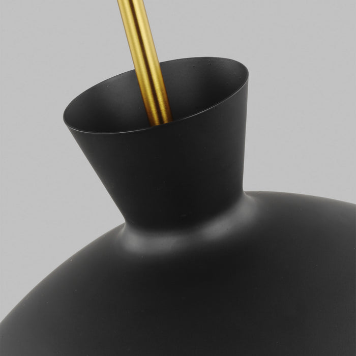 One Light Pendant from the Lucerne collection in Burnished Brass finish