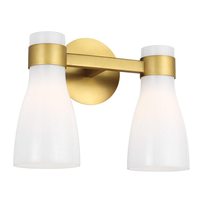 Two Light Vanity from the Moritz collection in Burnished Brass finish