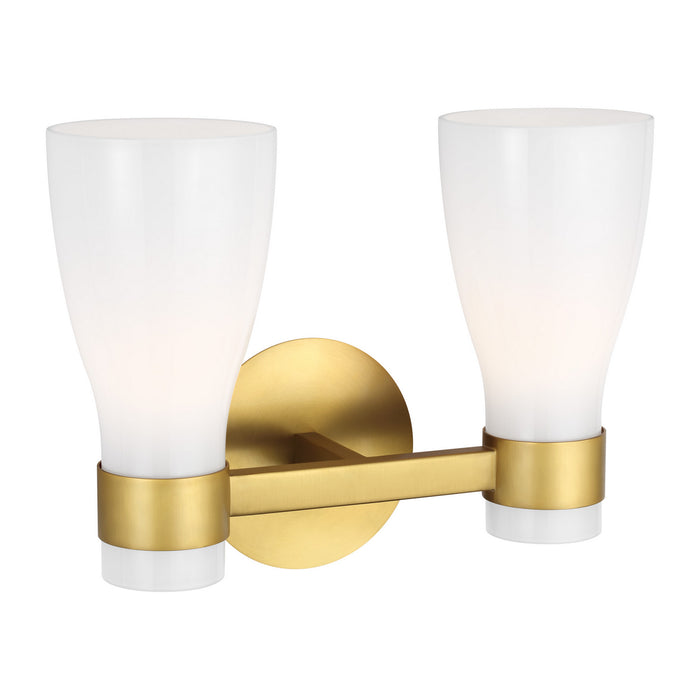 Two Light Vanity from the Moritz collection in Burnished Brass finish