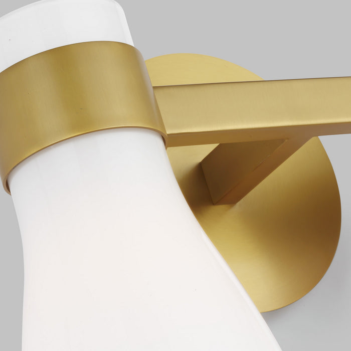 Two Light Vanity from the Moritz collection in Burnished Brass finish