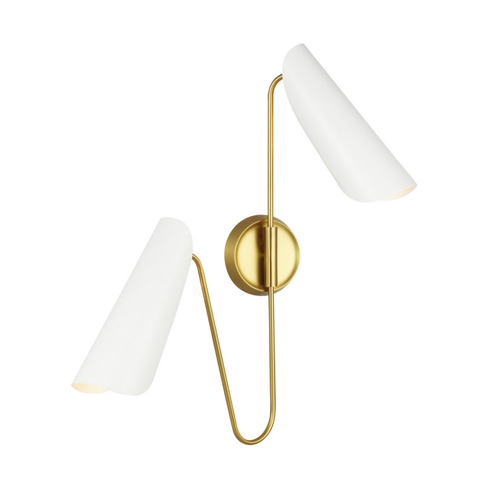 Two Light Wall Sconce from the Tresa collection in Burnished Brass finish