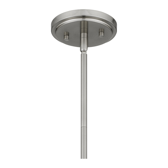 One Light Mini Pendant from the Acacia collection in Brushed Nickel finish