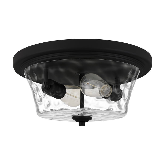 Two Light Flush Mount from the Acacia collection in Matte Black finish