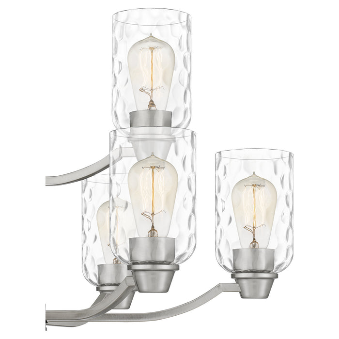 Nine Light Chandelier from the Acacia collection in Brushed Nickel finish