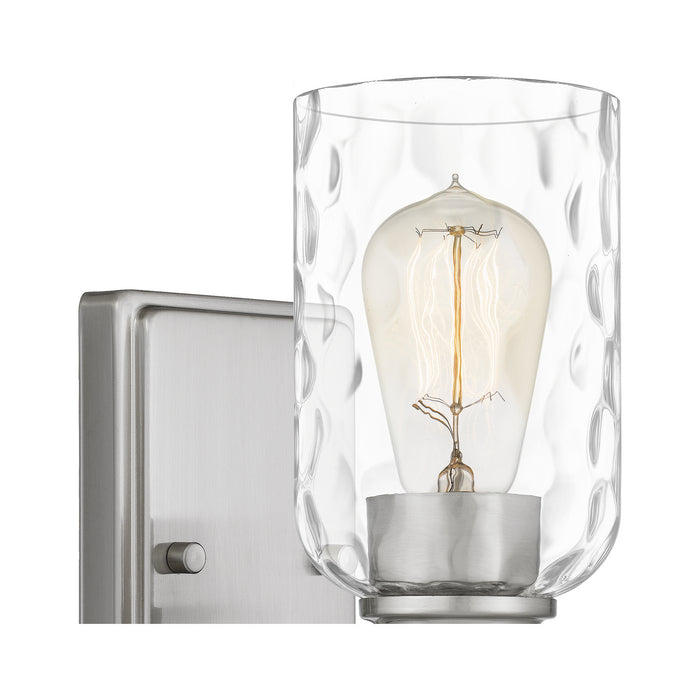 One Light Wall Sconce from the Acacia collection in Brushed Nickel finish