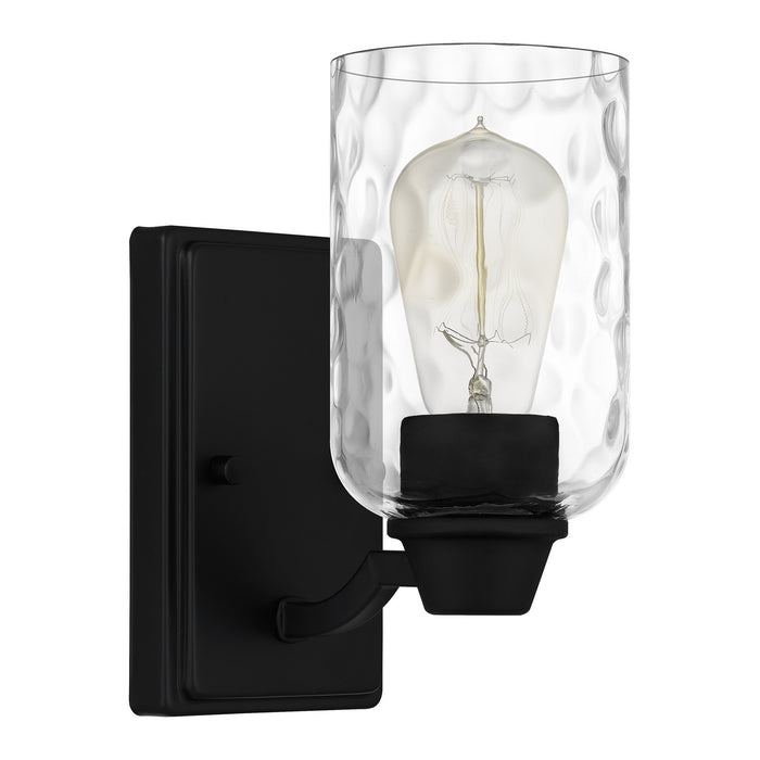 One Light Wall Sconce from the Acacia collection in Matte Black finish