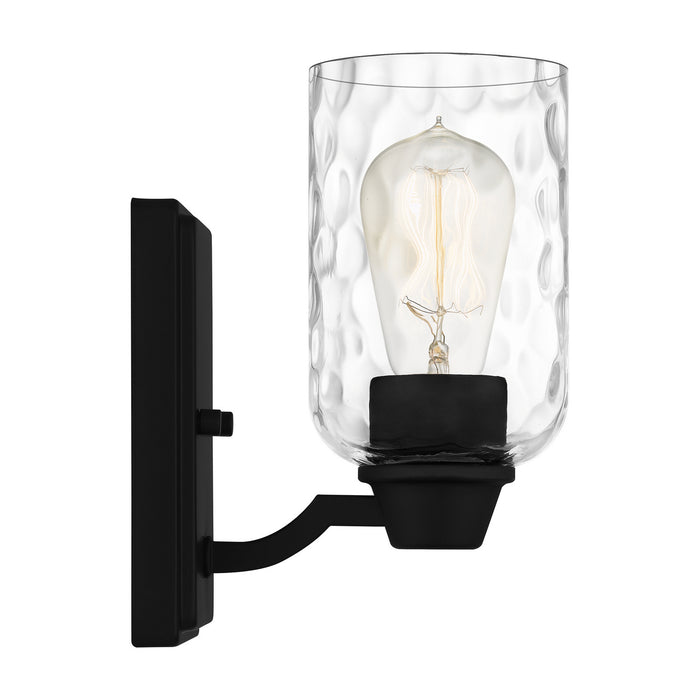 One Light Wall Sconce from the Acacia collection in Matte Black finish
