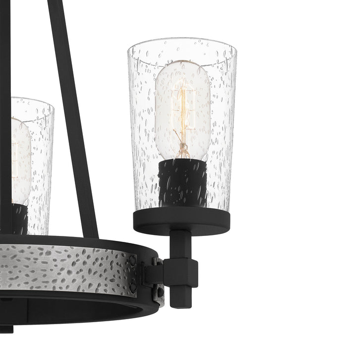 Three Light Semi Flush Mount from the Alpine collection in Earth Black finish