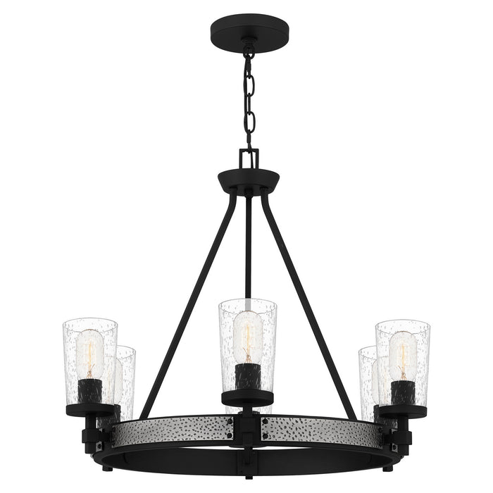 Six Light Chandelier from the Alpine collection in Earth Black finish