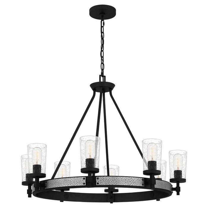 Eight Light Chandelier from the Alpine collection in Earth Black finish