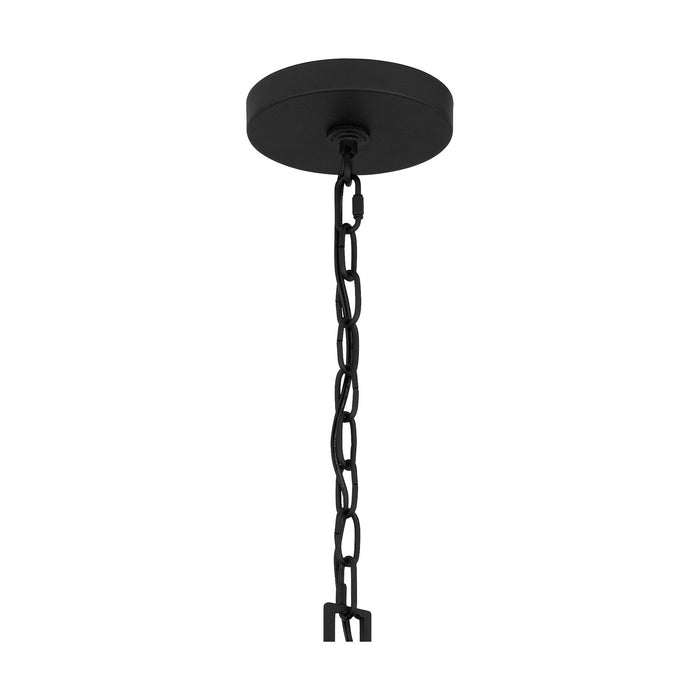 Eight Light Chandelier from the Alpine collection in Earth Black finish