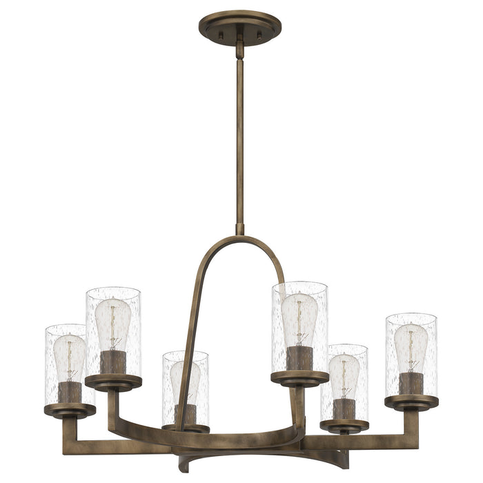 Six Light Chandelier from the Antonin collection in Statuary Bronze finish