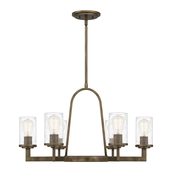 Six Light Chandelier from the Antonin collection in Statuary Bronze finish