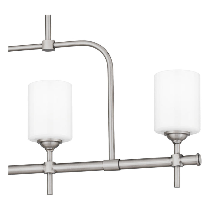 Four Light Linear Chandelier from the Aria collection in Antique Polished Nickel finish