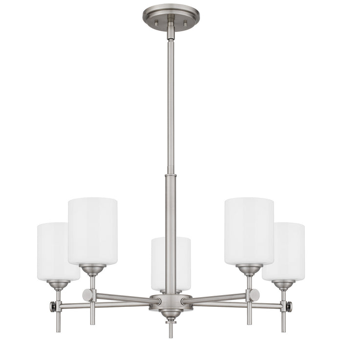 Five Light Chandelier from the Aria collection in Antique Polished Nickel finish