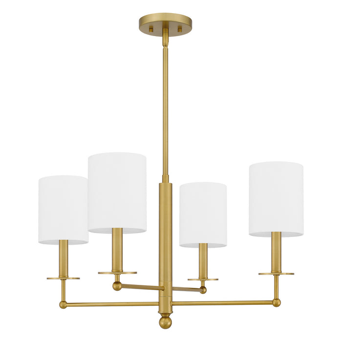 Four Light Chandelier from the Ardsley collection in Aged Brass finish