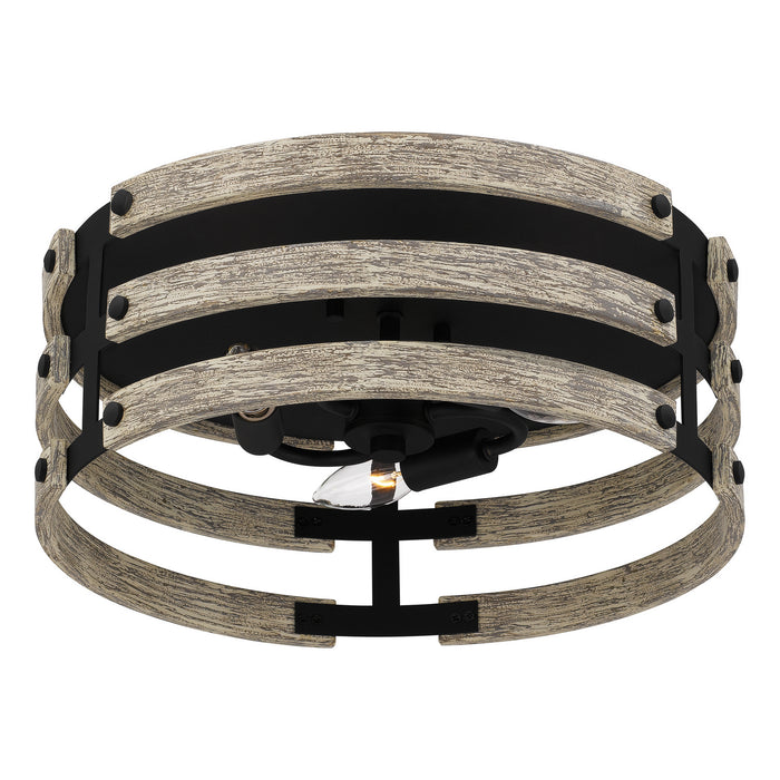 Three Light Flush Mount from the Ashburn collection in Earth Black finish