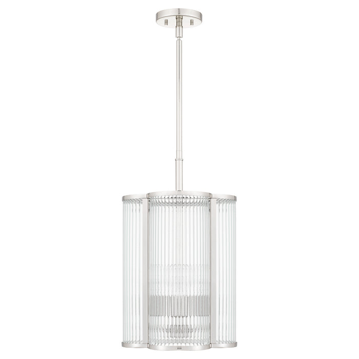 Four Light Pendant from the Aster collection in Polished Nickel finish