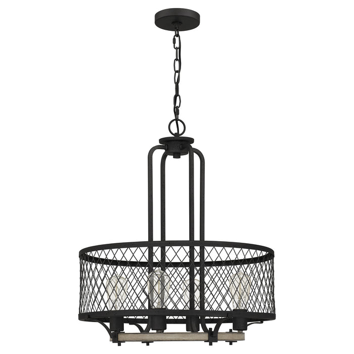 Four Light Pendant from the Benton collection in Distressed Iron finish