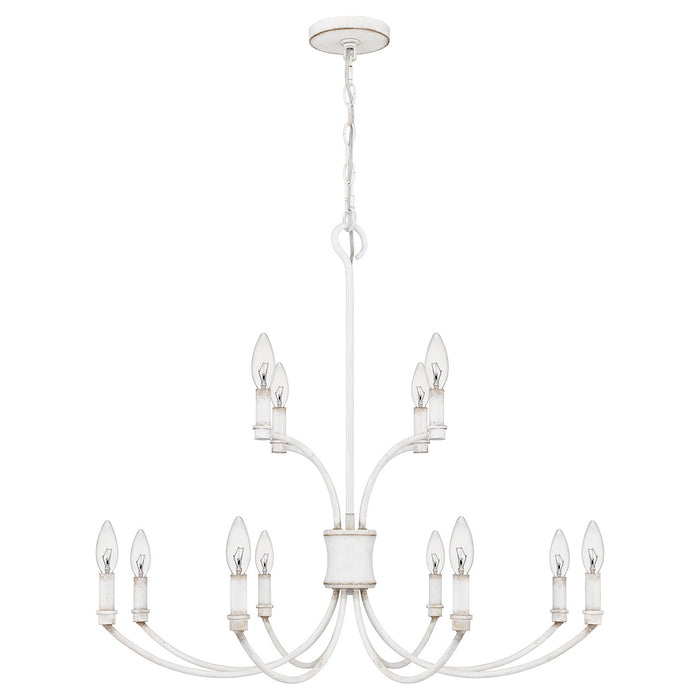 12 Light Chandelier from the Briar collection in Antique White finish