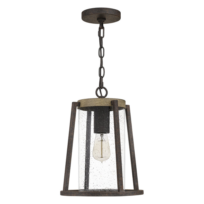 One Light Mini Pendant from the Brockton collection in Rustic Black finish