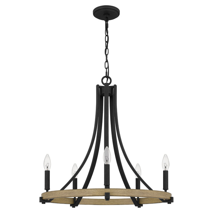 Five Light Chandelier from the Colombes collection in Grey Ash finish