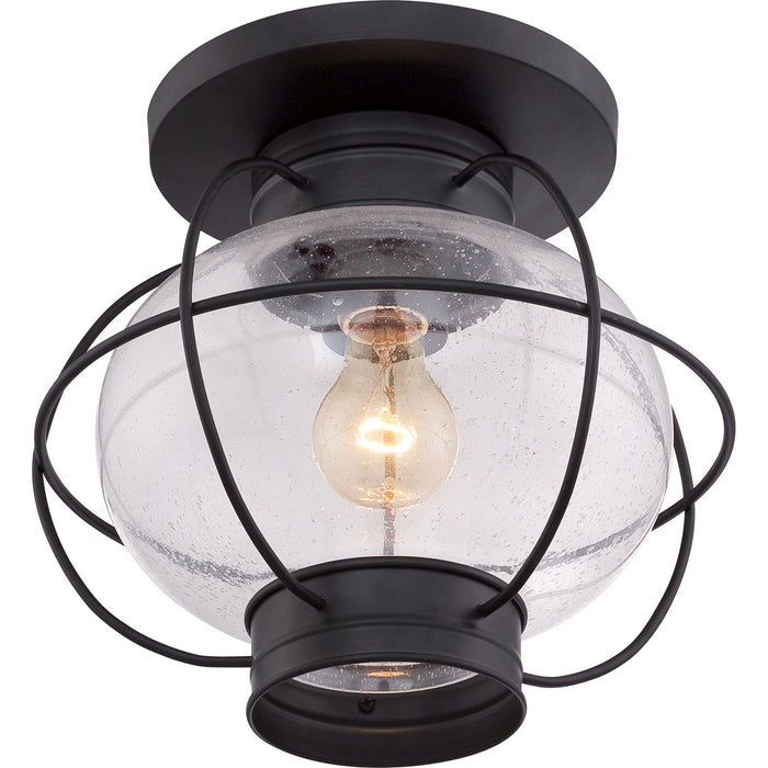 One Light Flush Mount from the Cooper collection in Mystic Black finish