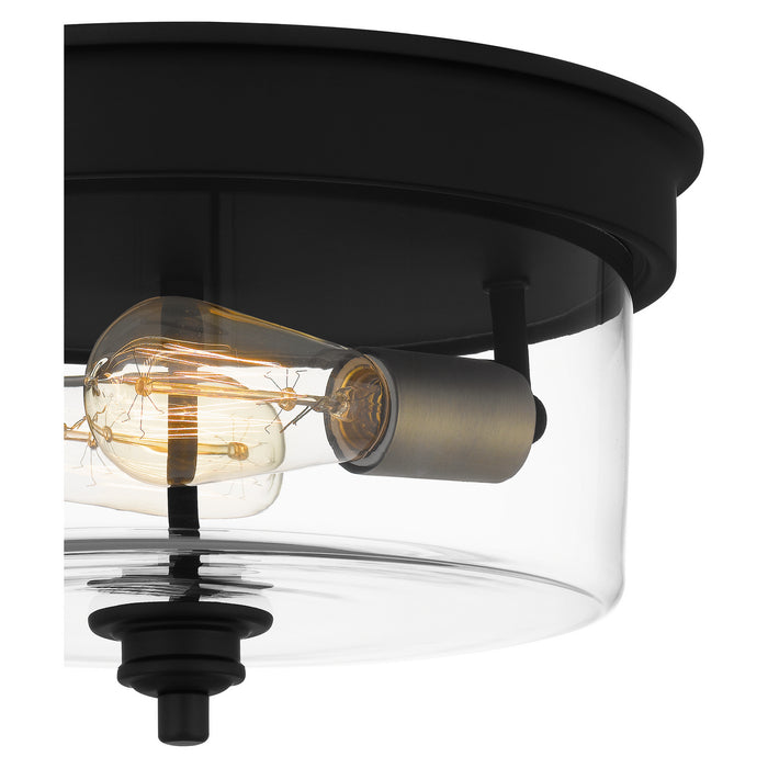 Two Light Flush Mount from the Cox collection in Matte Black finish
