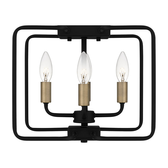 Four Light Semi-Flush Mount from the Cox collection in Matte Black finish