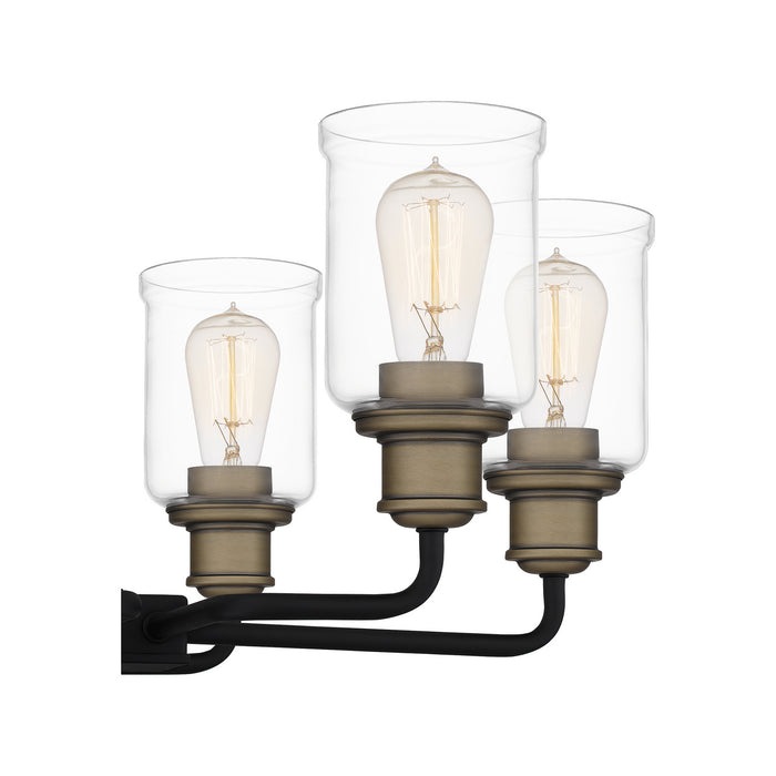 Six Light Chandelier from the Cox collection in Matte Black finish