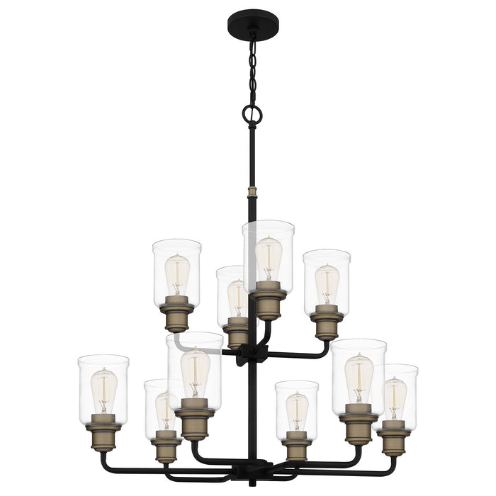 Ten Light Chandelier from the Cox collection in Matte Black finish
