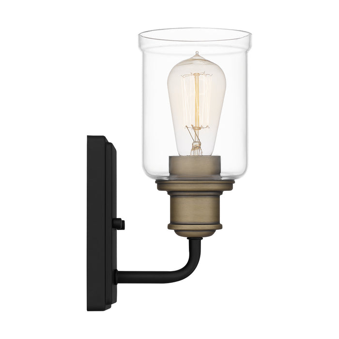 One Light Wall Sconce from the Cox collection in Matte Black finish
