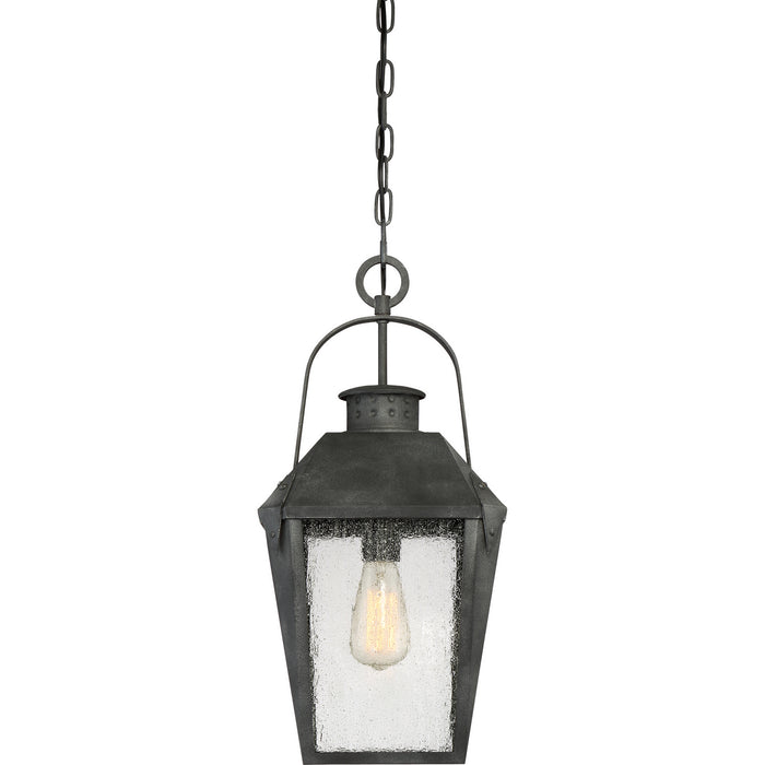 One Light Mini Pendant from the Carriage collection in Mottled Black finish