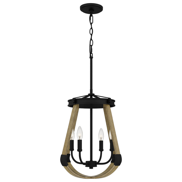 Four Light Pendant from the Demura collection in Matte Black finish